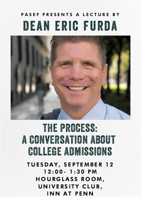 Eric Furda, The Process: A Conversation About College Admissions Lecture