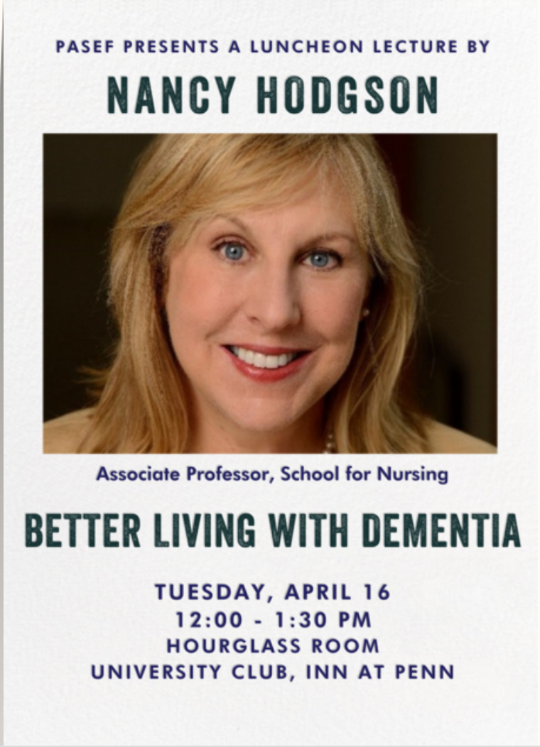 Nancy Hodgson, Better Living with Dementia