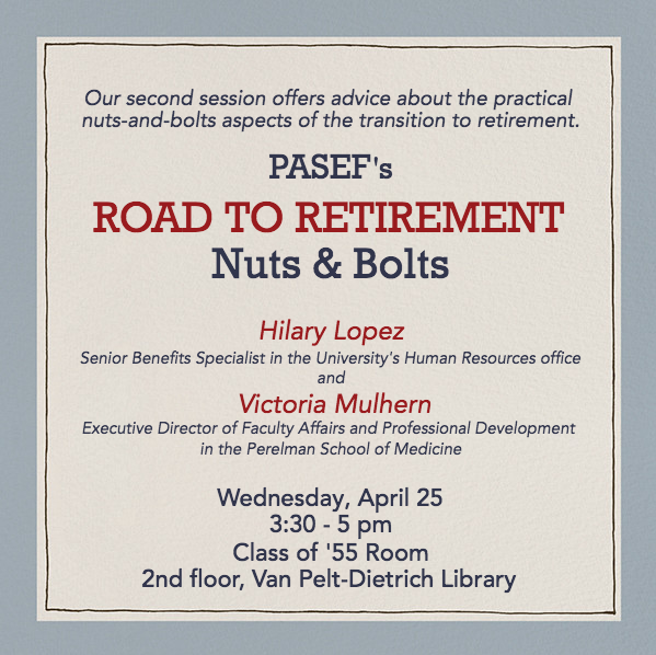 PASEF Road to Retirement