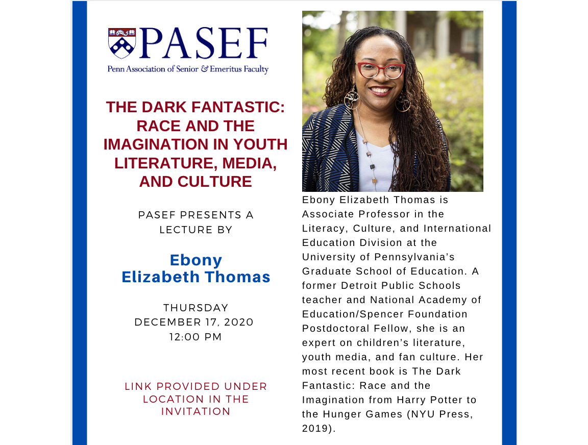 Lecture by Ebony Elizabeth Thomas