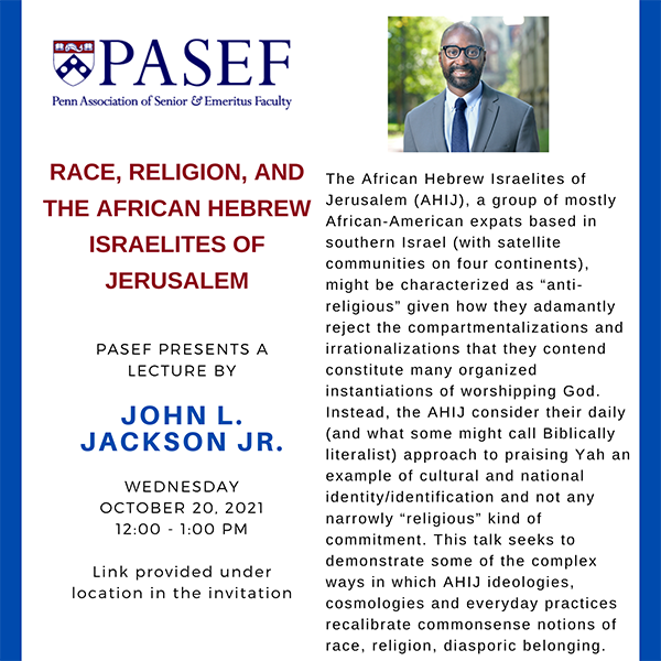 John L. Jackson Jr., Race, Religion, and the African Hebrew Israelites of Jerusalem