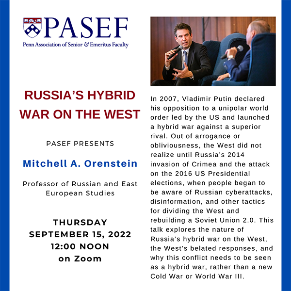 Mitchell A. Orenstein, Russia’s Hybrid War on the West