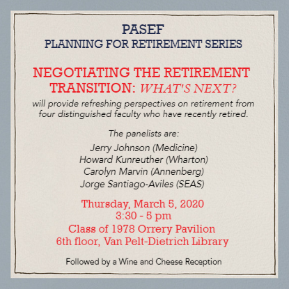 PASEF: Negotiating The Retirement Transition: What's Next?